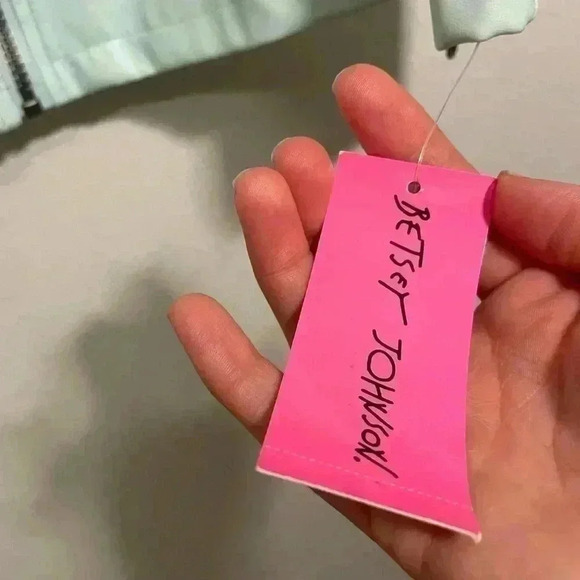 Betsey Johnson Girls Betsey Johnson Faux Leather Blue Jacket Nwt Sz 14 - Picture 4 of 10